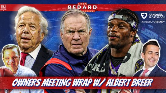 .@fdsportsbook Podcast & Video: Bedard Patriots Pod - Going deep on league meetings, NE with Albert Breer taken at BSJ Headquarters (Patriots)